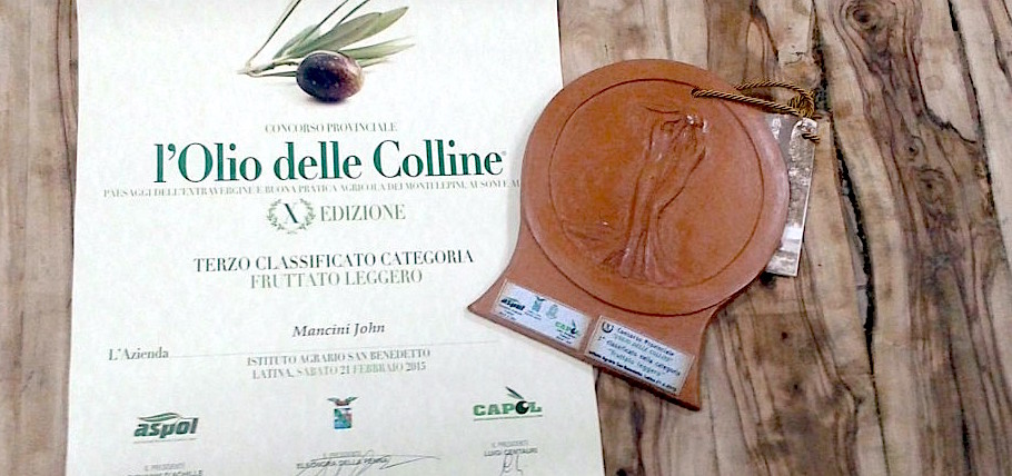 Brezza Tirrena Wins 3rd Prize at “The Oil of the Hills” Competition in Italy